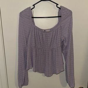 Juniors’ SO long sleeve light purple blouse size medium